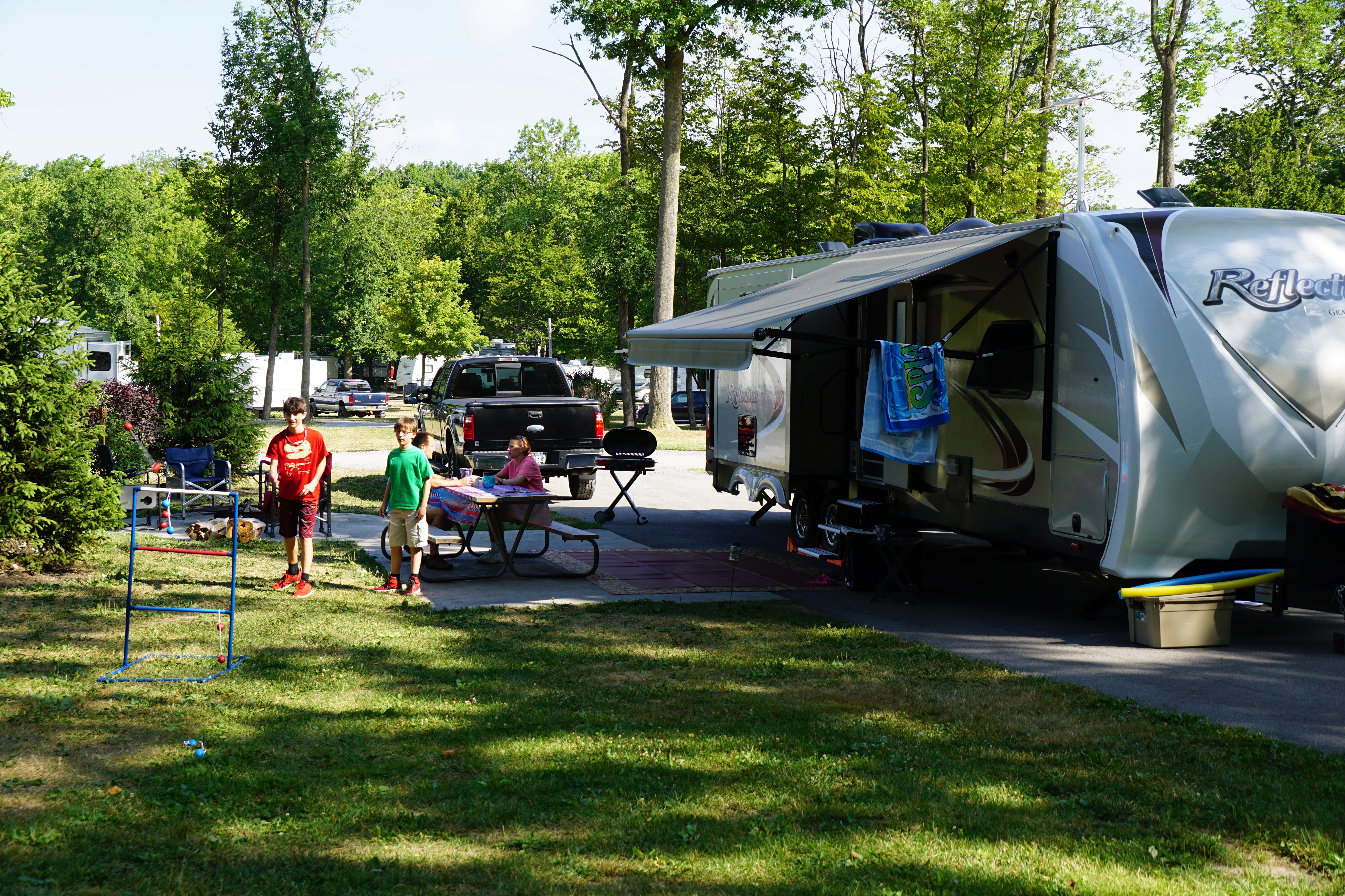 RV parked at RV camp