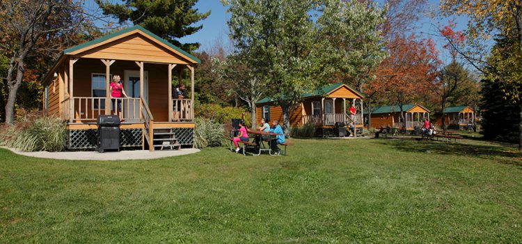 Outside view of cabin village